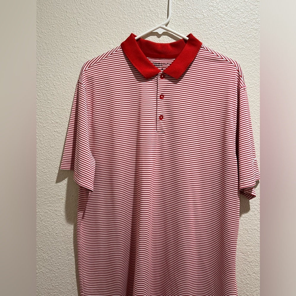 Men's Nike Striped Golf Polo Dry-Fit Size- XL